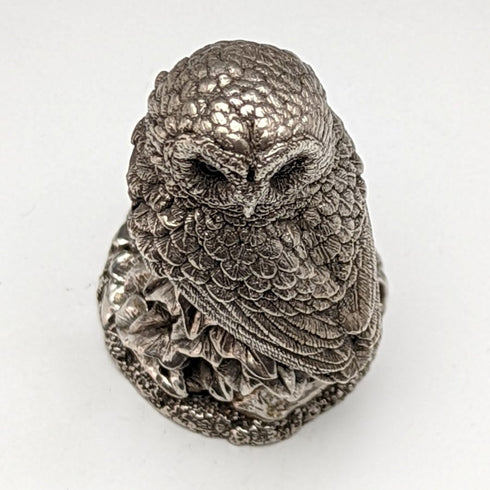 Sterling Silver Sculpture Owl Object 109g Height 7.5cm UK Country Artist Company